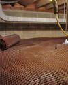 Crawl space drainage matting installed in a home in Fresh Meadows