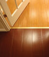 wood basement flooring design in a Astoria basement renovation