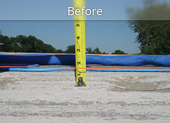 Before leveling Manhattan roadway with PolyLevel®