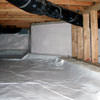 A clean, encapsulated crawl space in Queens.