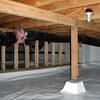 A bright, clean, sealed crawl space in Rockaway Park.