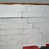 A buckling foundation wall in a Woodhaven home.