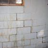 A cracked foundation wall near a window in a Oakland Gardens home