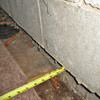 Foundation wall separating from the floor in Saint Albans home