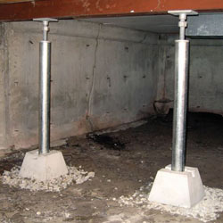 Installed crawl space jack post system in Oakland Gardens