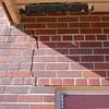 A long foundation crack that begins at a doorway of a Woodhaven home.
