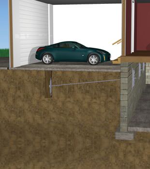 Graphic depiction of a street creep repair in a Sunnyside home