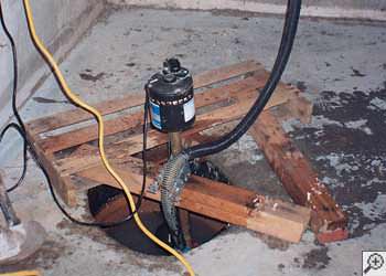 A Bayside sump pump system that failed and lead to a basement flood.