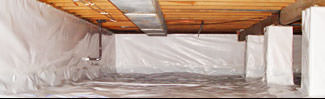 an encapsulated crawl space system in Astoria