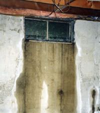 Flooding through basement windows in a Sunnyside home.