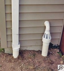 No-freeze basement drain discharge line in Queens