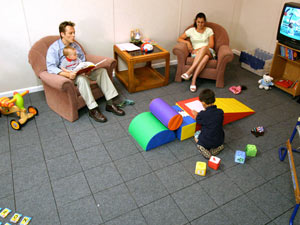 Waterproof basement flooring installed in a family room in Queens, New York