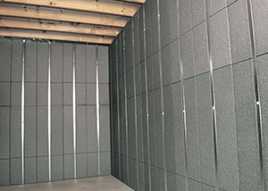 SilverGlo™ insulation and metal studs making up our Basement to Beautiful panels.  Installed in Staten Island.