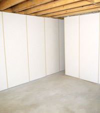 Unfinished basement insulated wall covering in Ridgewood, New York
